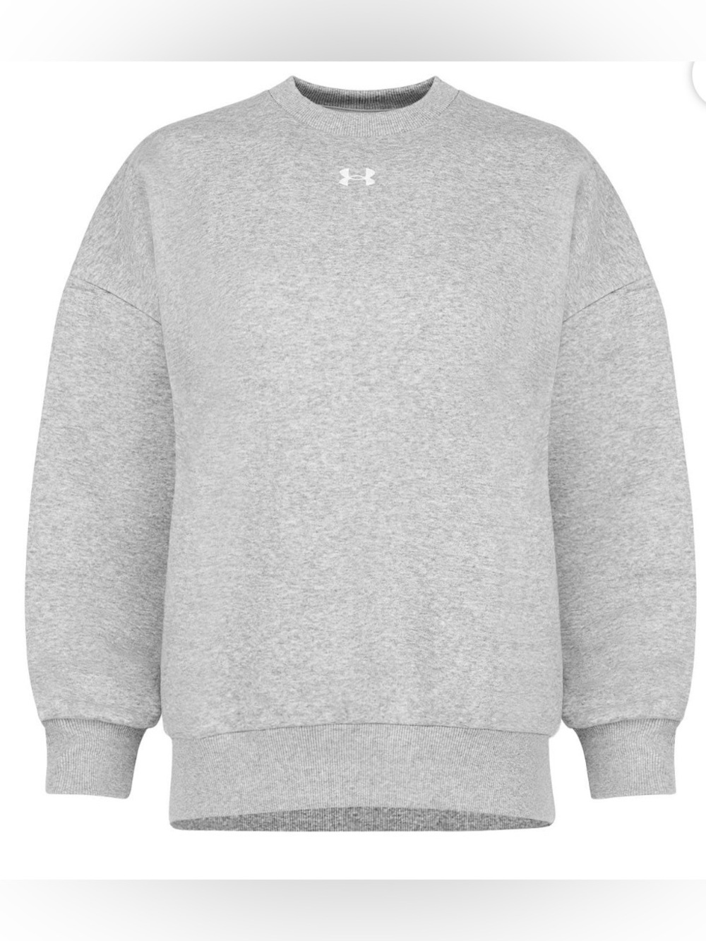 NWOT-Under Armour Woman’s Light Grey Crewneck Pullover Sz 2XL